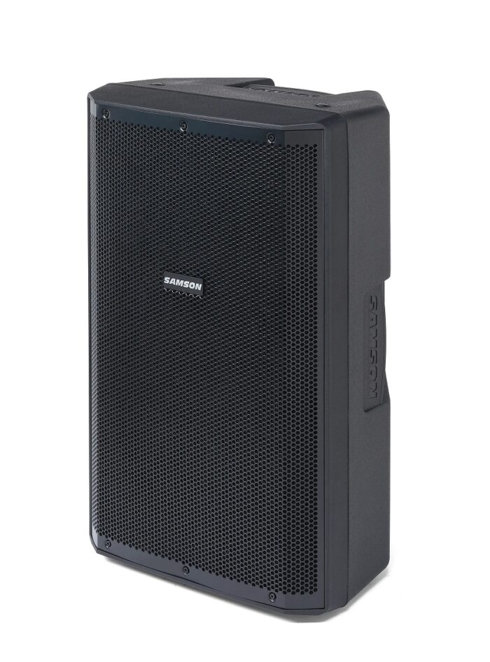Samson RS115A 15" 2-Way Active Loudspeaker with Bluetooth-Angled-Left-Rev2