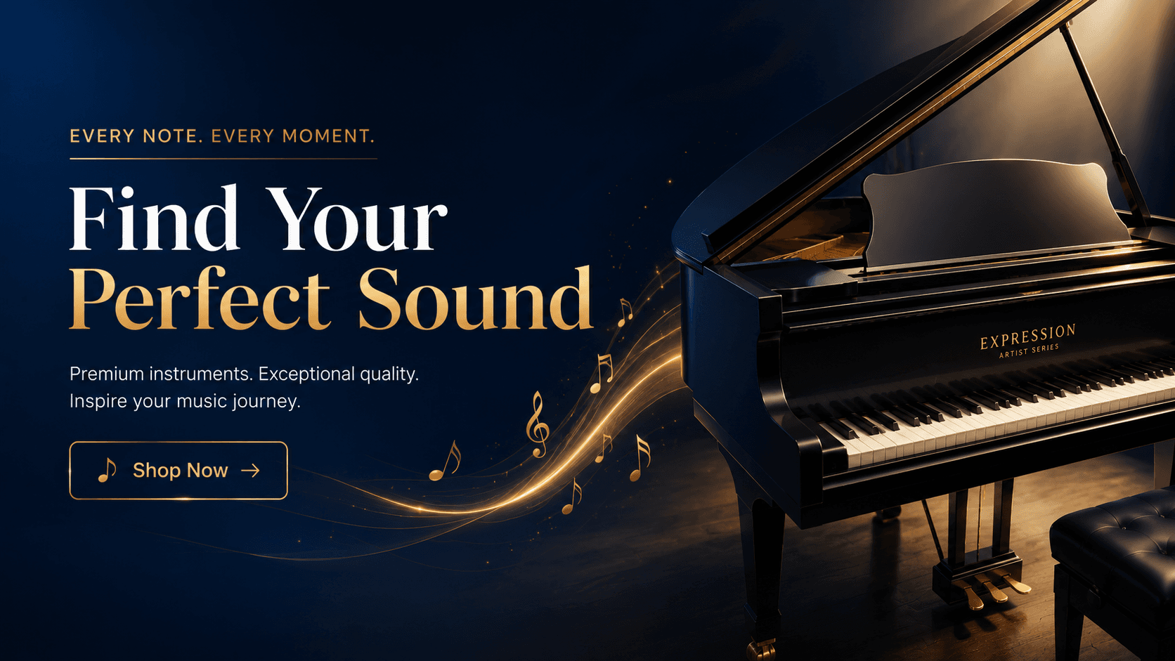 Find Your Perfect Sound — grand piano collection at Vibe Music