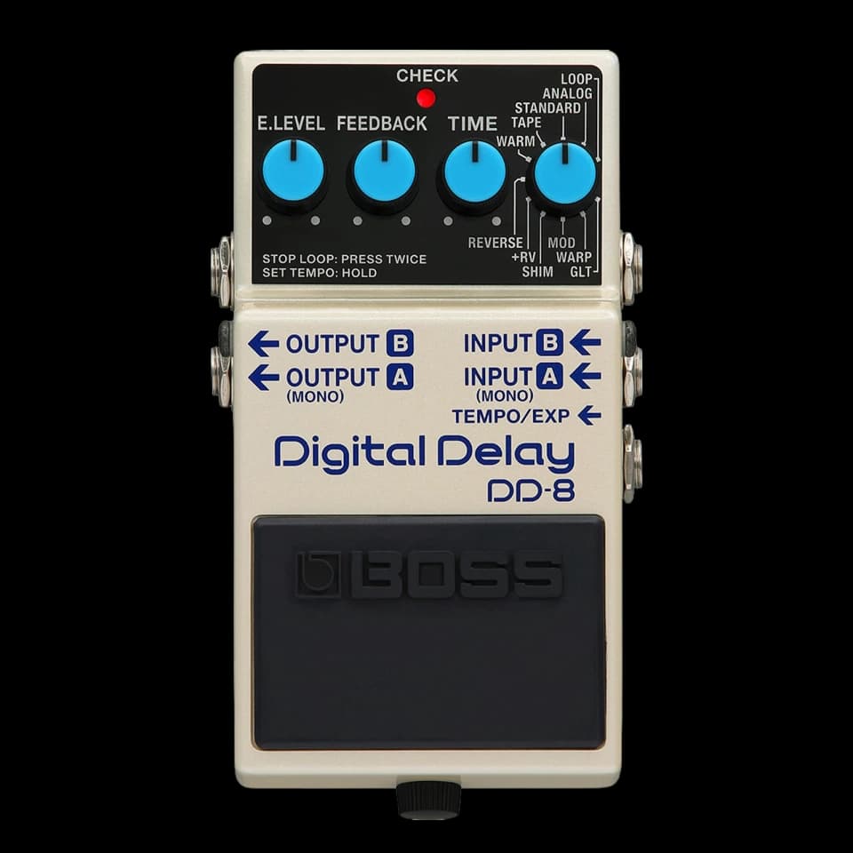 BOSS BOSS DD-8 Digital Delay Guitar Effects Pedal with Multiple Delay Modes, Extended Delay Time, Stereo I/O, Loop Function & Versatile Tone Controls