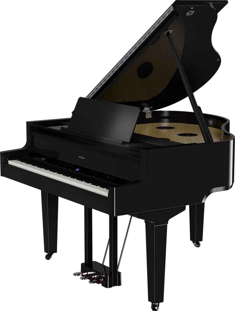 GP-9 Digital Piano - angle with lid open