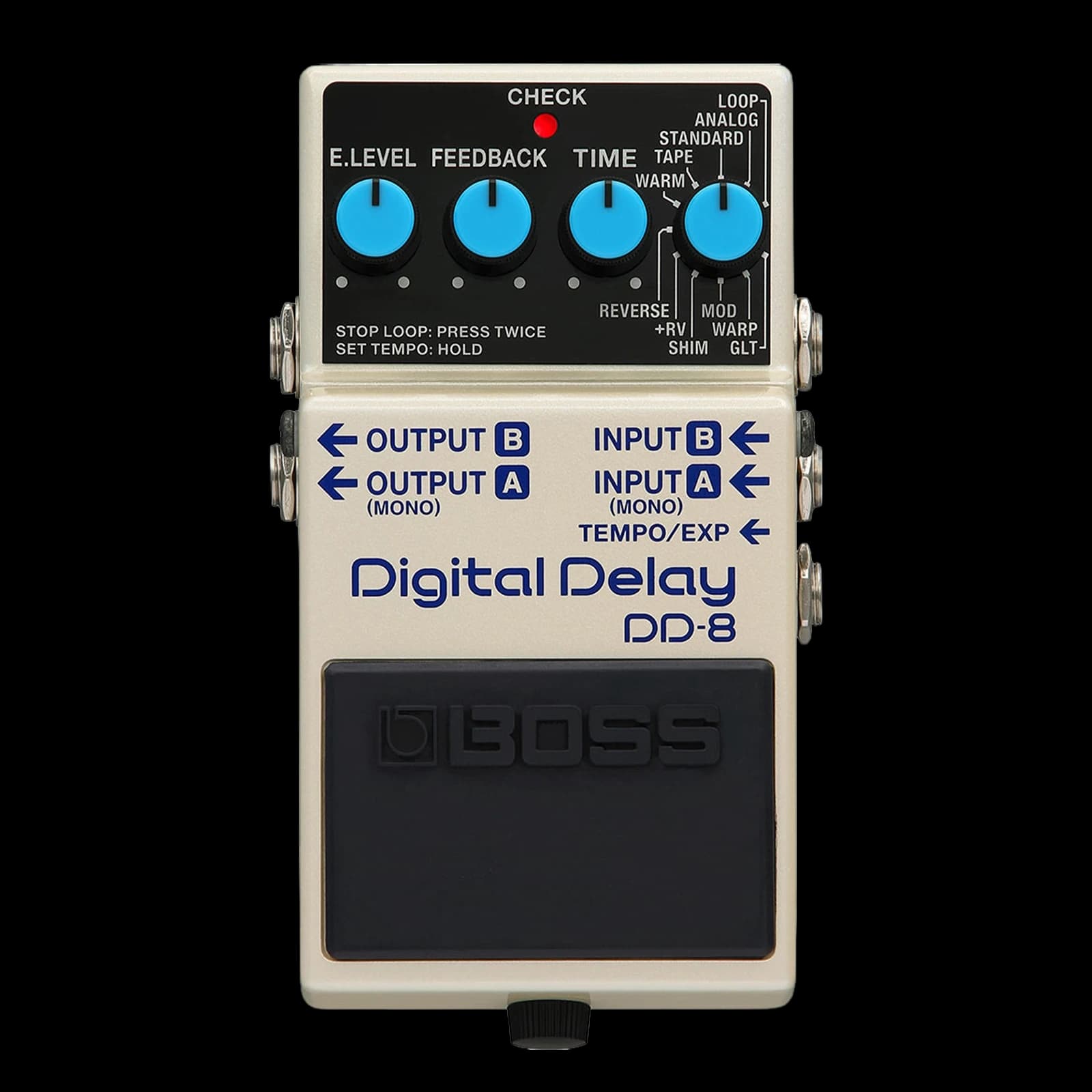 BOSS DD-8 Digital Delay Guitar Effects Pedal with Multiple Delay Modes, Extended Delay Time, Stereo I/O, Loop Function & Versatile Tone Controls view 1