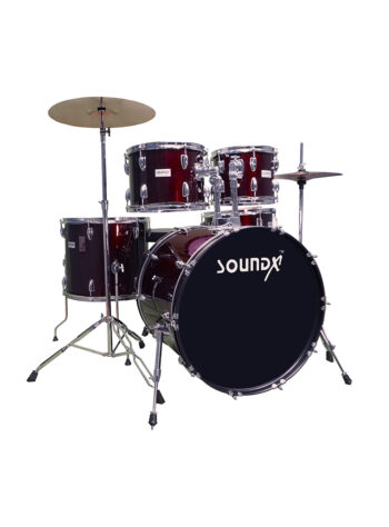 Sound X SX-100 5 Piece Drum Kit - Wine Red