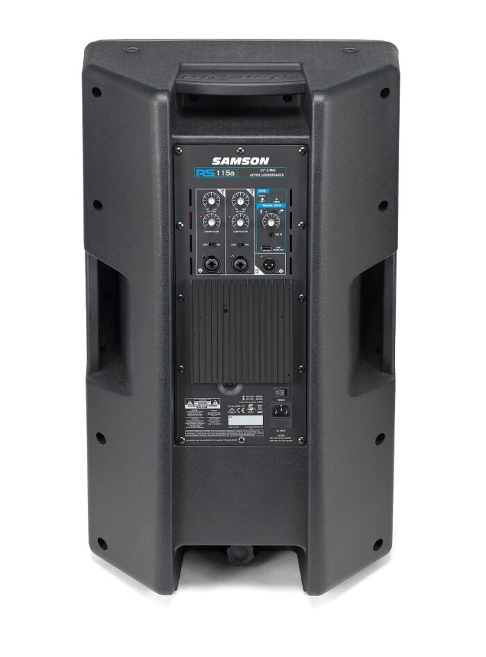 Samson RS115A 15" 2-Way Active Loudspeaker with Bluetooth-Back-Rev2