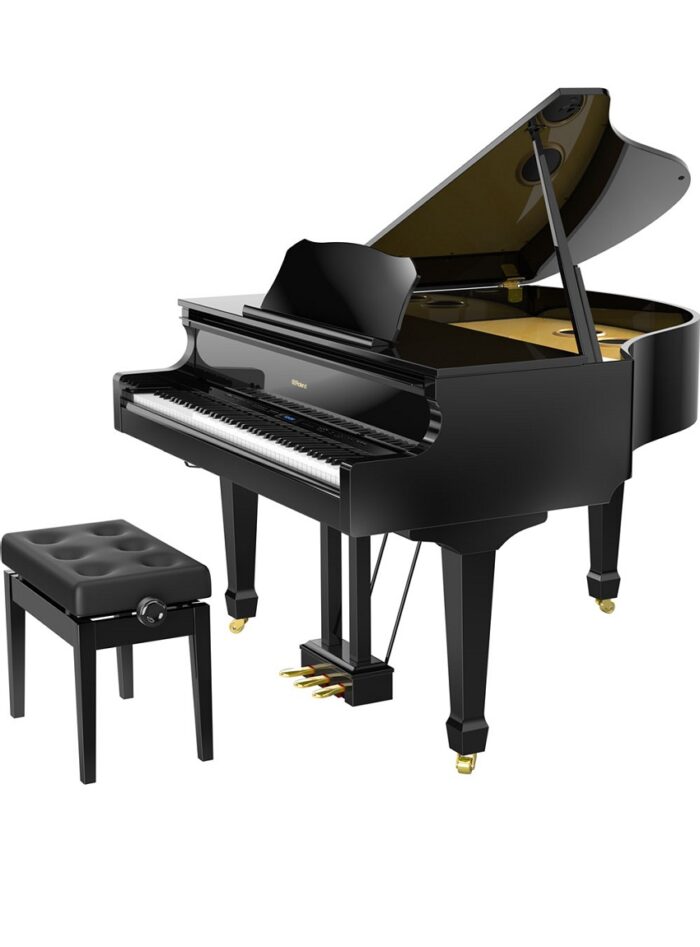 Roland GP609 Digital Grand Piano - Polished Ebony Finish_gallery_angle_black