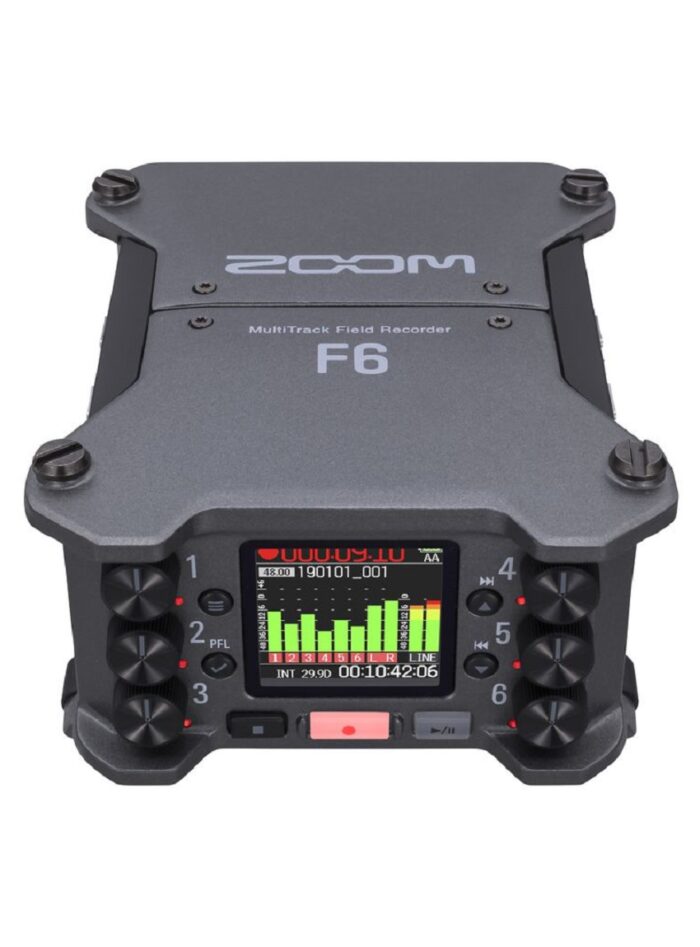 Zoom F6 Multitrack Field Recorder_front_slant