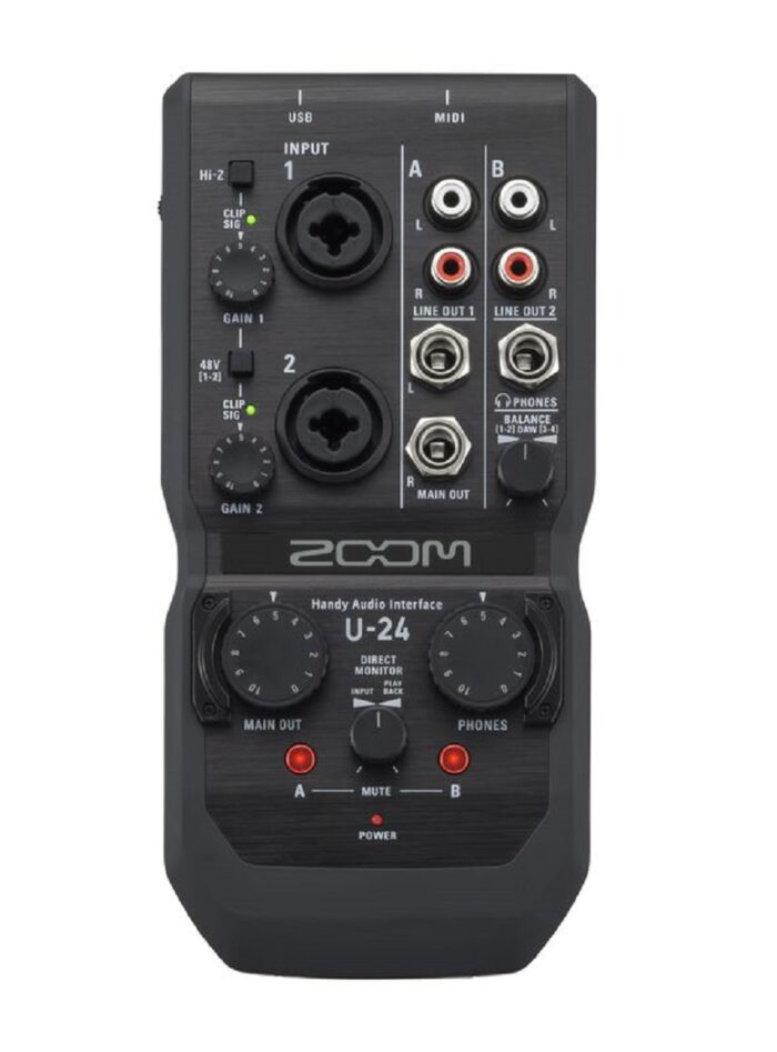 Zoom U-24 Handy Audio Interface_front