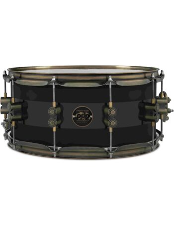 PDP 20th Anniversary Snare Drum - 6.5 x 14 inch - Gloss Black with Antique Bronze Hardware