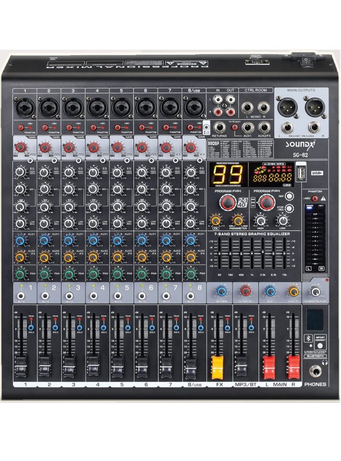 SoundX SG-82 Professional Audio Mixer