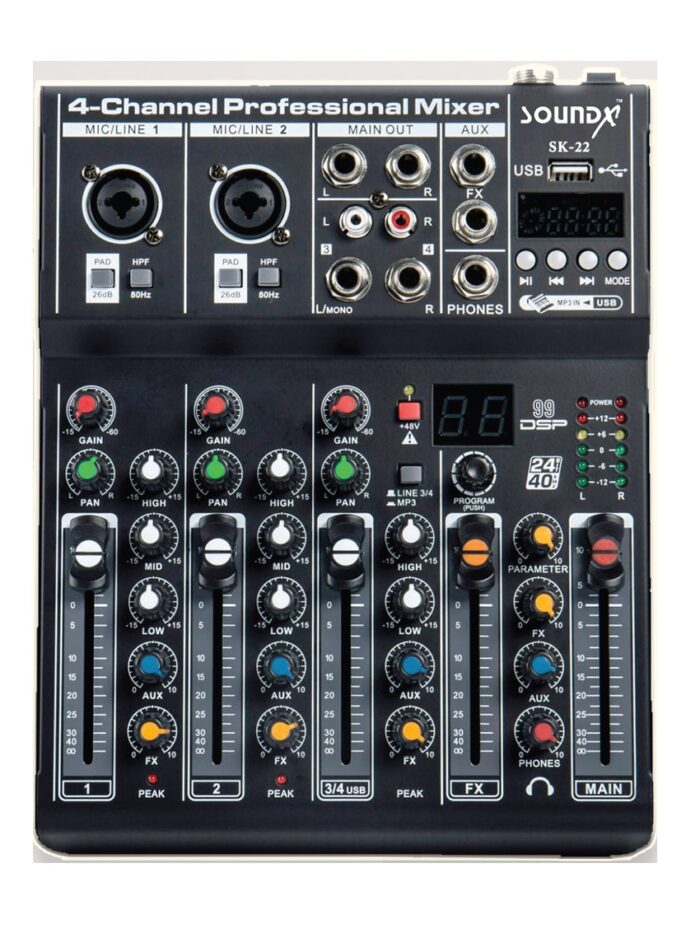 SoundX SK22 Professional Audio Mixer