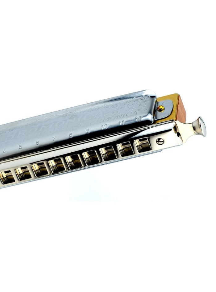 Hohner M27001X C-Harmonica - Silver_Angled