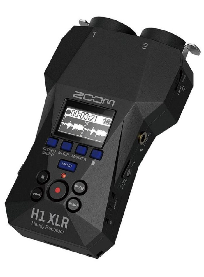 Zoom H1 XLR Portable Recorder_angled