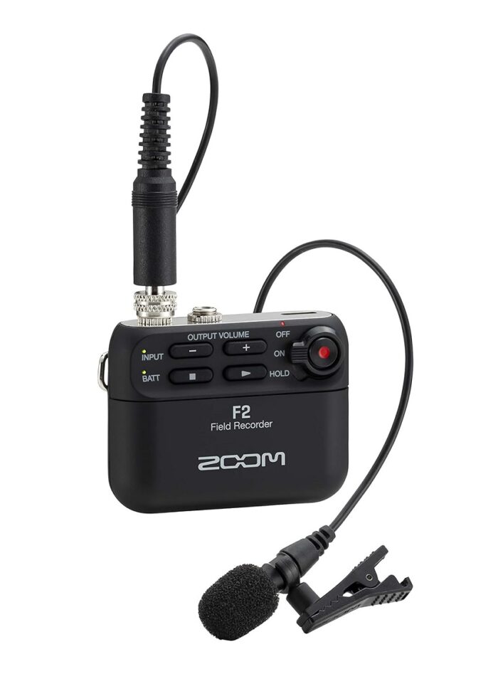 Zoom F2 Field Recorder & Lavalier Microphone_set