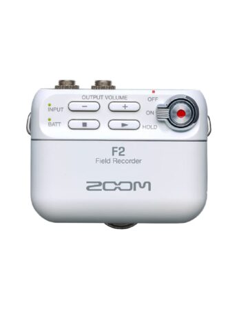 Zoom F2 White Field Recorder & Lavalier Microphone