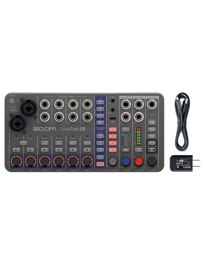 Zoom LiveTrak L6 Compact Digital Mixer_adaptor