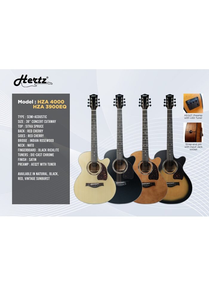 Hertz HZA4000 Acoustic Guitar – Natural