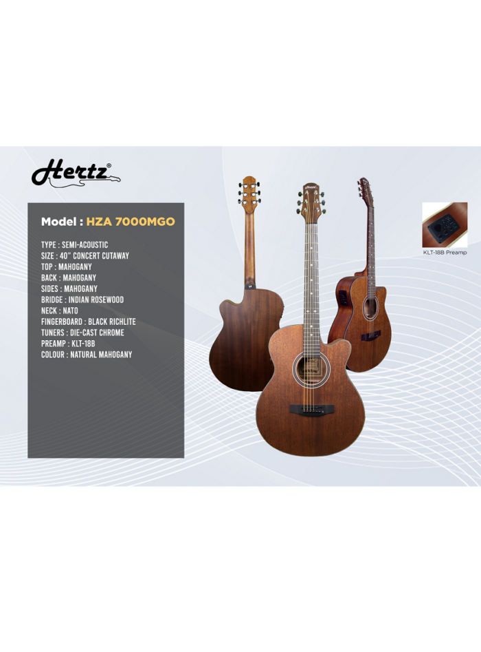 Hertz HZA-7000MGO Semi-Acoustic Guitar