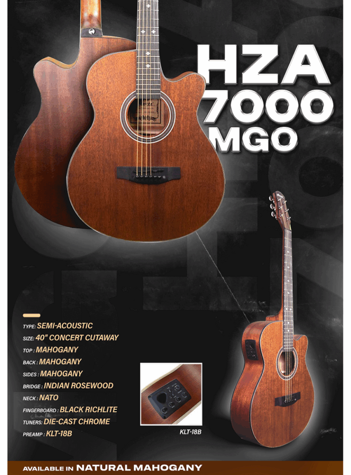 Hertz HZA-7000MGO Semi-Acoustic Guitar