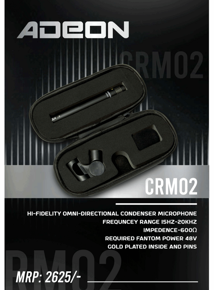 Adeon CRM02 Condenser Microphone_specs