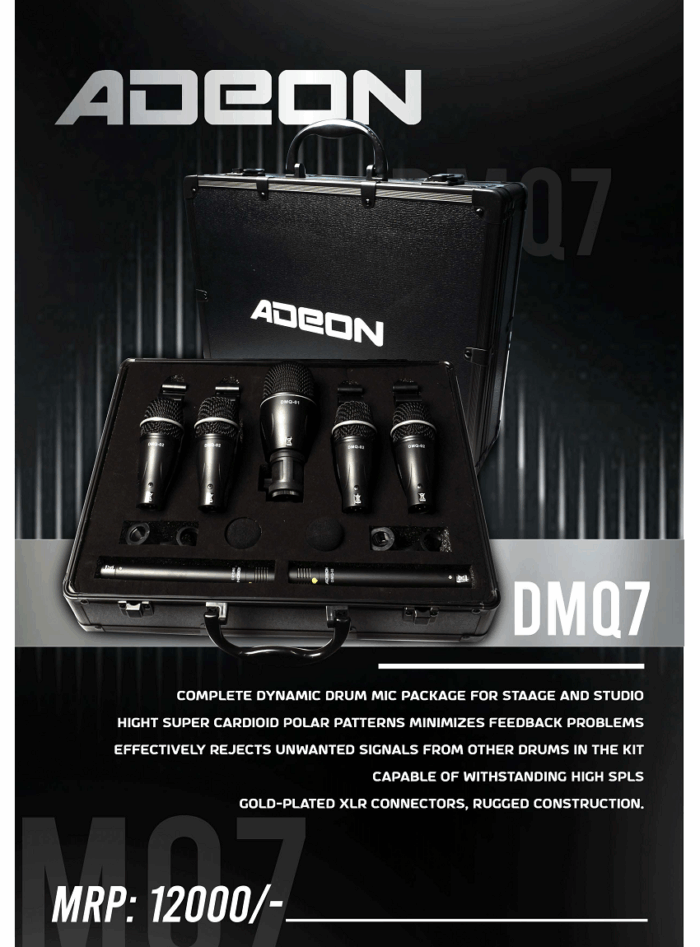 Adeon DMQ7 Drum Microphone Kit - Image 2